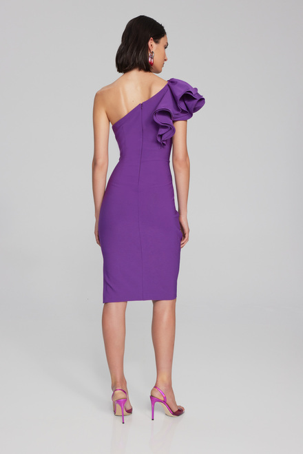 Ruffle Shoulder Asymmetric Dress Style 241755. Majesty. 2