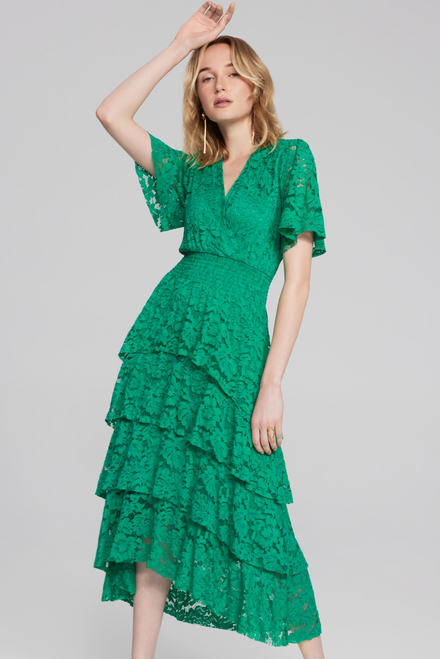 Lace &amp; Ruffle Dress Style 241759. Noble Green. 4