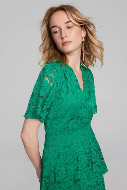 Lace &amp; Ruffle Dress Style 241759. Noble Green. 3
