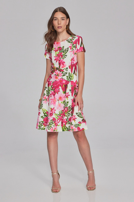 Floral Print Ruffled Hem Dress Style 241789