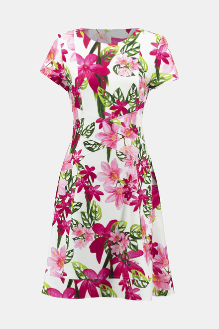 Floral Print Ruffled Hem Dress Style 241789. Vanilla/multi. 4