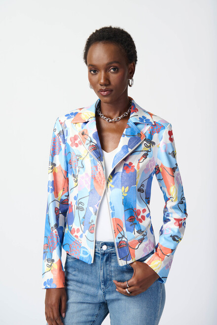 Multi-Colour Floral Print Jacket Style 241910. Multi. 6