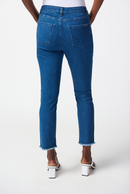 Embellished Fringe Jeans Style 241920. Denim Medium Blue. 2