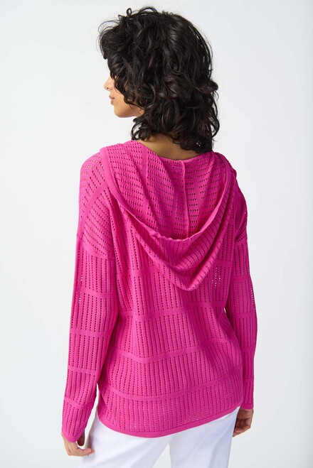 Perforated Crochet Top Style 241923. Ultra Pink. 2