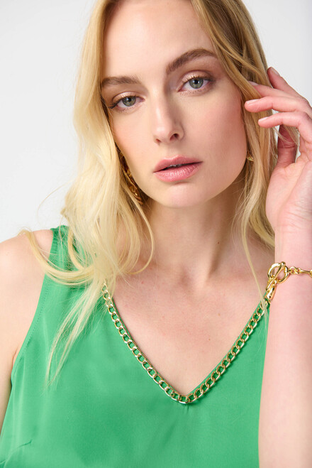 Chain Detail Top Style 241928. Island Green. 3