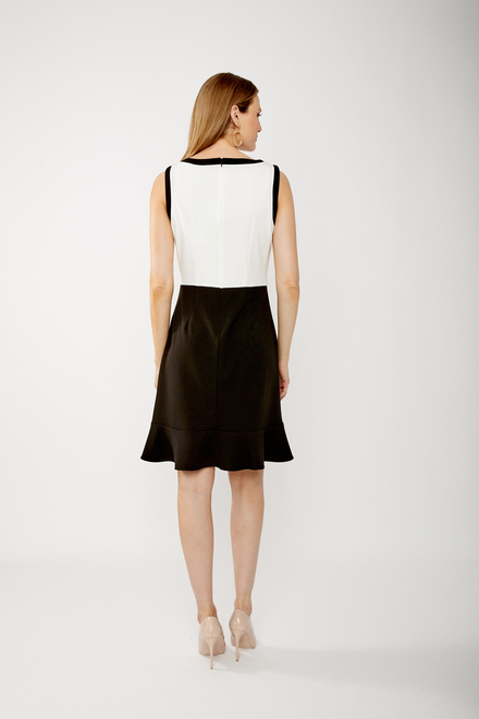 Two-Tone Knit Dress Style 246121. Black/white. 2