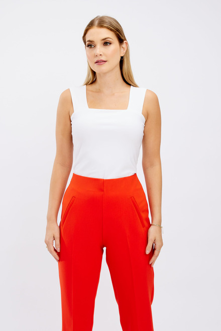 Cropped High-Rise Pants Style 246179. Orange. 4