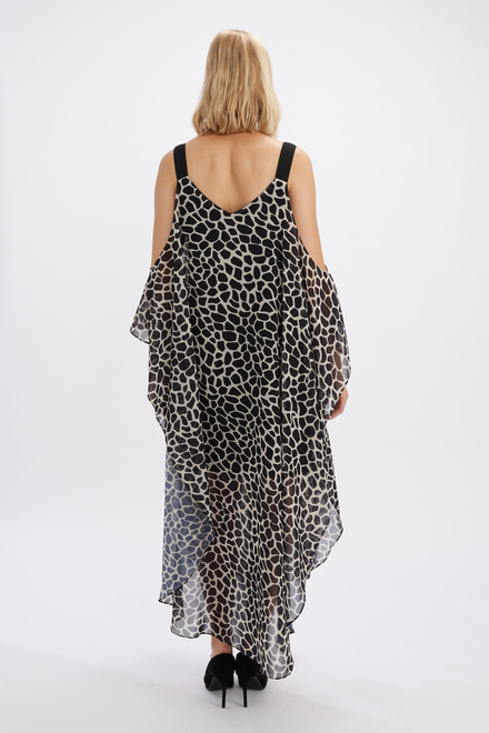 Giraffe Print Dress Style 246208U. Black/beige. 2