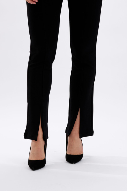 Pantalon fendu, coutures verticales mod&egrave;le 246228U. Noir. 3