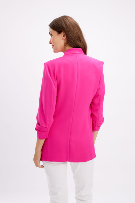 Clean Front Longline Blazer Style 246343. Hot Pink. 3