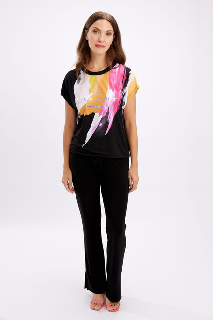 Graphic Front T-Shirt Style 246462. Black/multi. 4