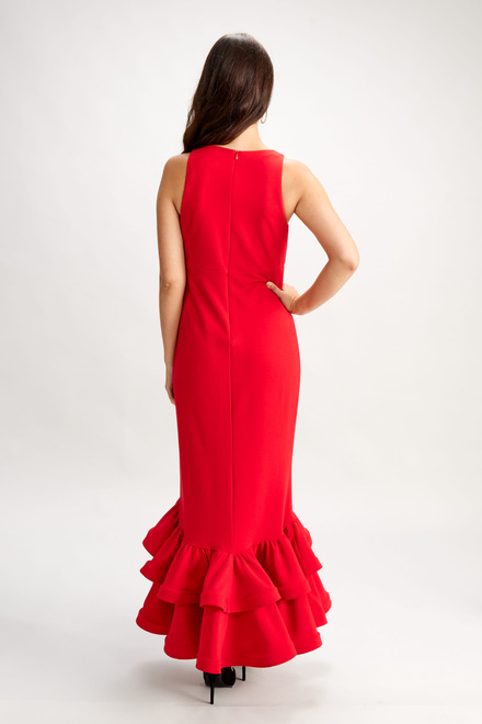 Ruffle Hem Gown Style 248124. Valentine Red. 2