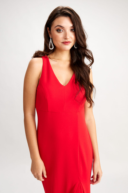 Ruffle Hem Gown Style 248124. Valentine Red. 4