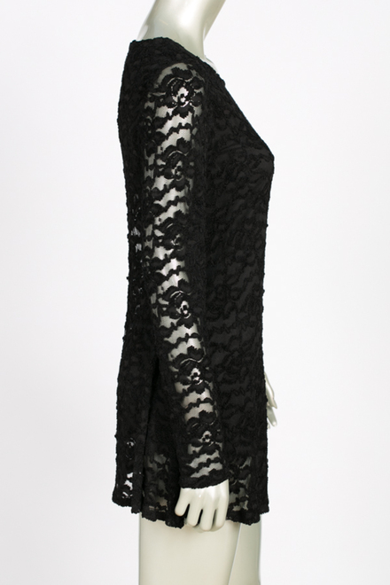 Joseph Ribkoff tunic style 144459. Black/black. 2