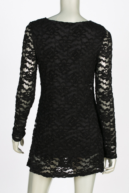 Joseph Ribkoff tunic style 144459. Black/black. 3
