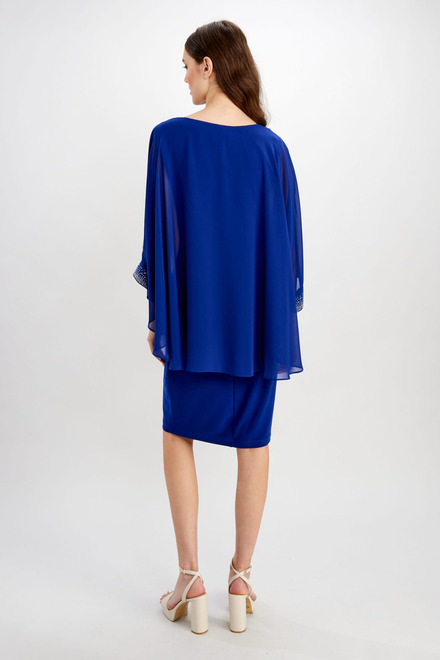 Rhinestone Detail Chiffon Dress Style 248148. Imperial Blue. 2