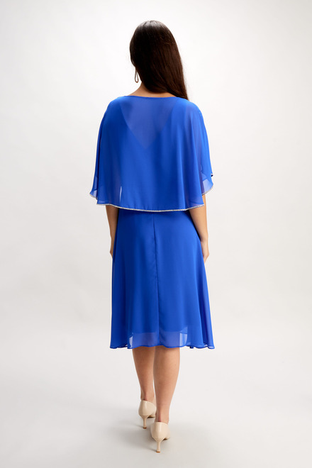 Rhinestone Trim Chiffon Dress Style 248152. Azure. 2