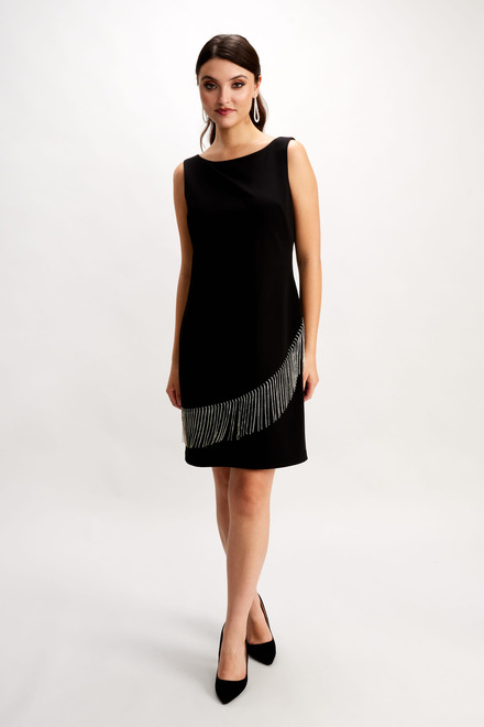Rhinestone Fringe Dress Style 248204K . Black. 5