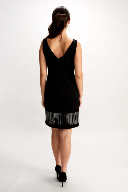 Rhinestone Fringe Dress Style 248204K . Black. 2