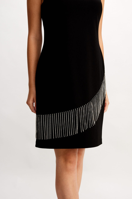 Rhinestone Fringe Dress Style 248204K . Black. 3