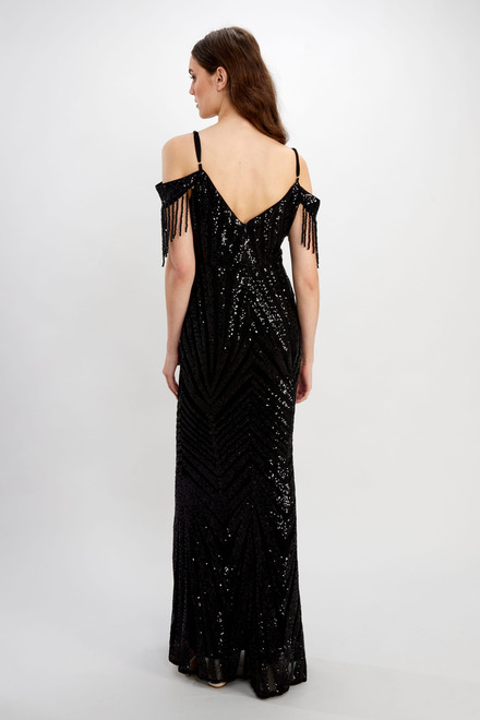 All-Over Sequin Mermaid Gown Style 248205U. Black. 4