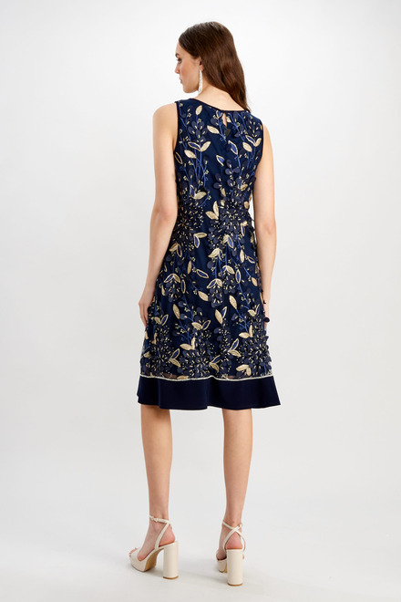 Sequin Floral Tank Dress Style 248320. Midnight Blue/gold. 2
