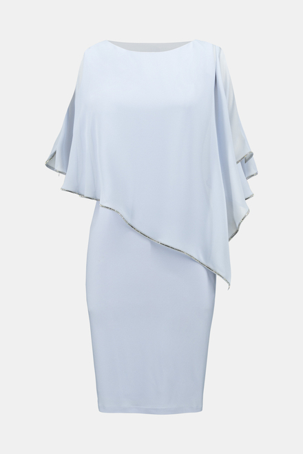Dress with Asymmetric Hem Style 223762. Celestial Blue. 5