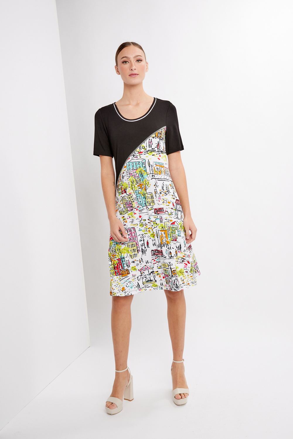 Summer Pleated Mini-Dress Style 24126. As Sample