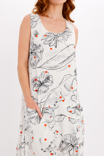 Natural Sleeveless Midi Dress Style 24175. As Sample. 3