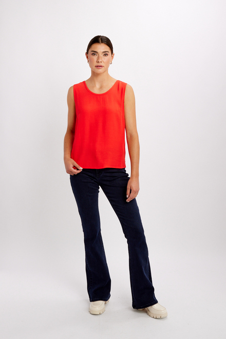 Summer Casual Sleeveless Tank Style 24176. Coral. 4