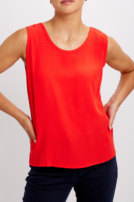 Summer Casual Sleeveless Tank Style 24176. Coral. 3