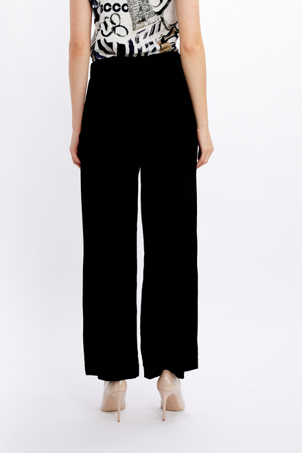 Pantalon d&eacute;contract&eacute; taille haute minimaliste mod&egrave;le 24178. Noir. 4