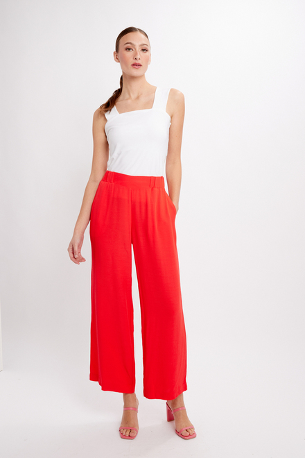 Pantalon d&eacute;contract&eacute; taille haute minimaliste mod&egrave;le 24178. Coral. 5