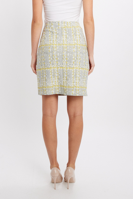 Minimalist Tartan Pencil Skirt Style 24192. As Sample. 4
