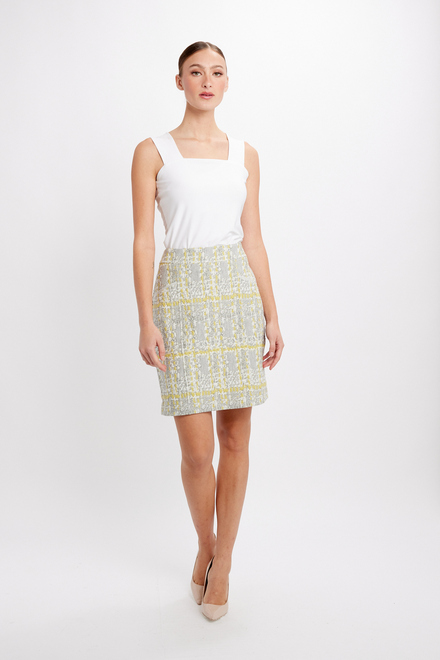 Minimalist Tartan Pencil Skirt Style 24192. As Sample. 5