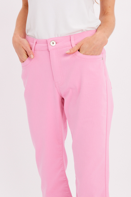 Mid Rise Flare Chinos Style 24207. Pink. 3