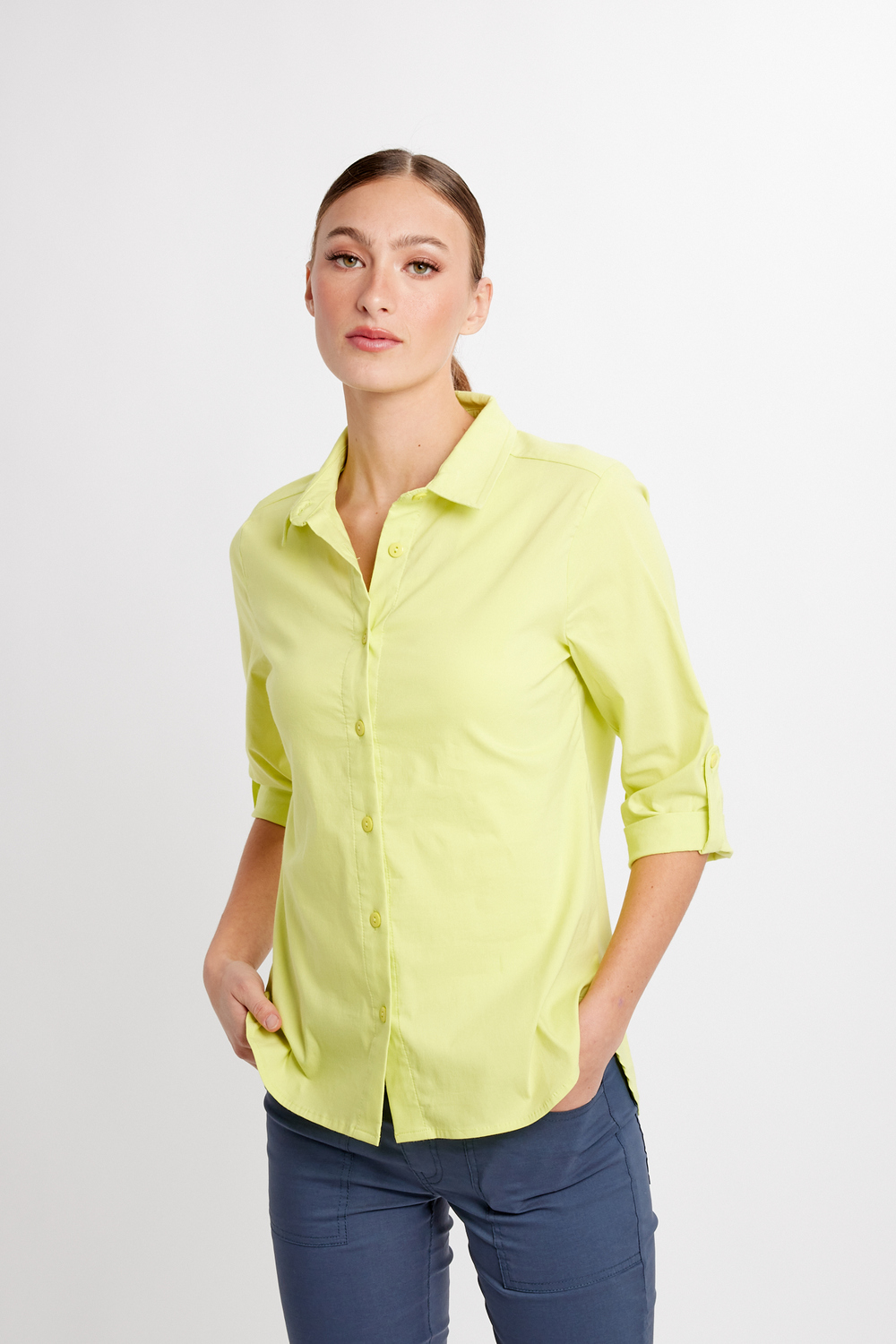 Minimalist Polo Business Shirt Style 24222. Citrus