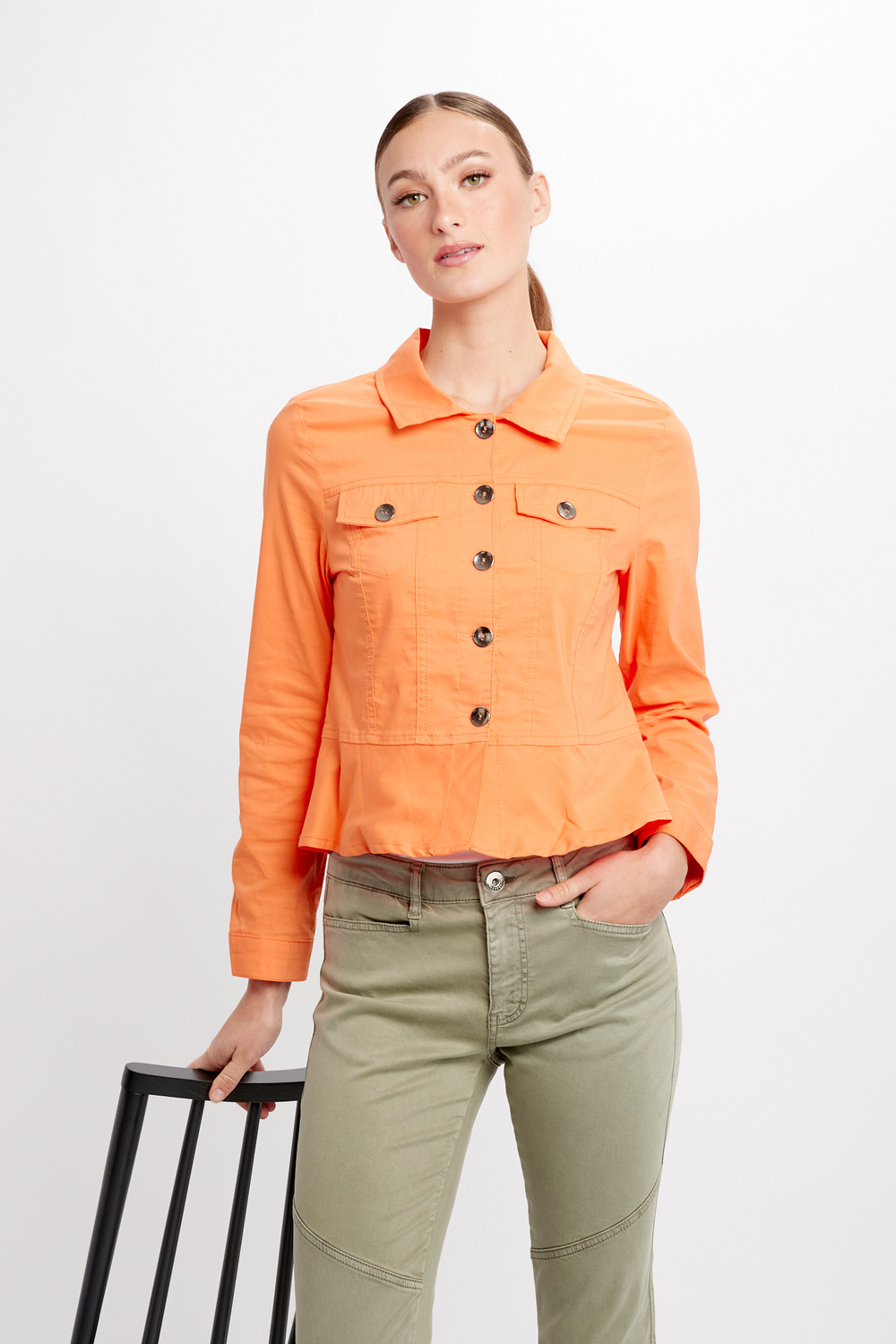 Woven Jacket Style 24223. Orange