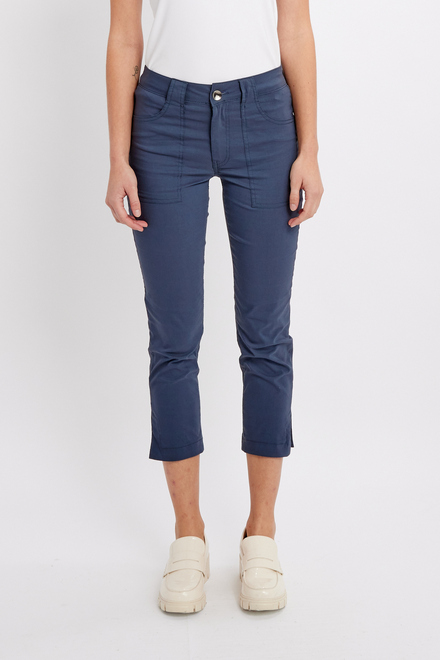 Casual Slim-Fit Trousers Style 24225. Indigo. 3
