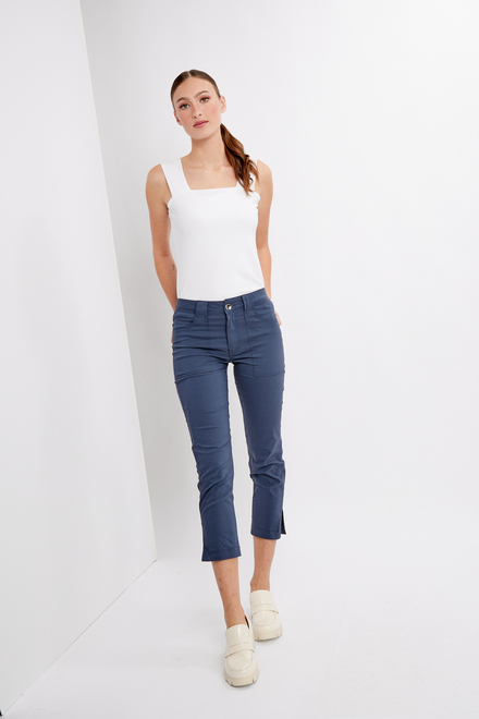 Casual Slim-Fit Trousers Style 24225. Indigo. 5