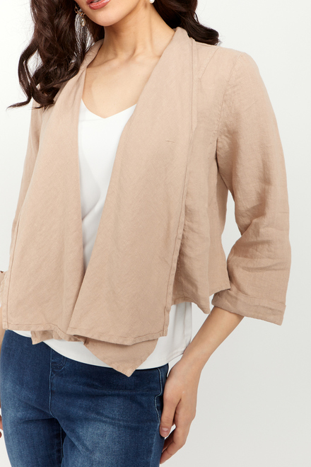 Dolcezza Woven Cardigan Style 24251. Beige. 3
