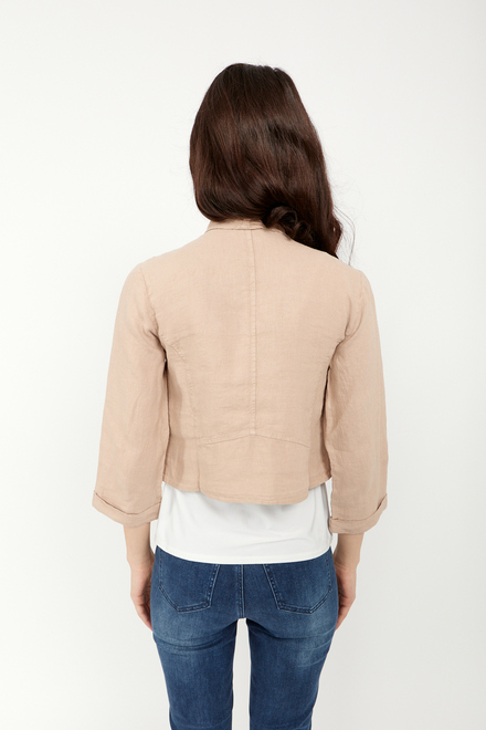 Dolcezza Woven Cardigan Style 24251. Beige. 2