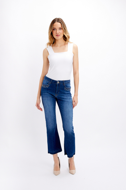Bleached Mid-Rise Flare Jeans Style 24304. As Sample. 4