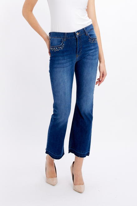 Bleached Mid-Rise Flare Jeans Style 24304