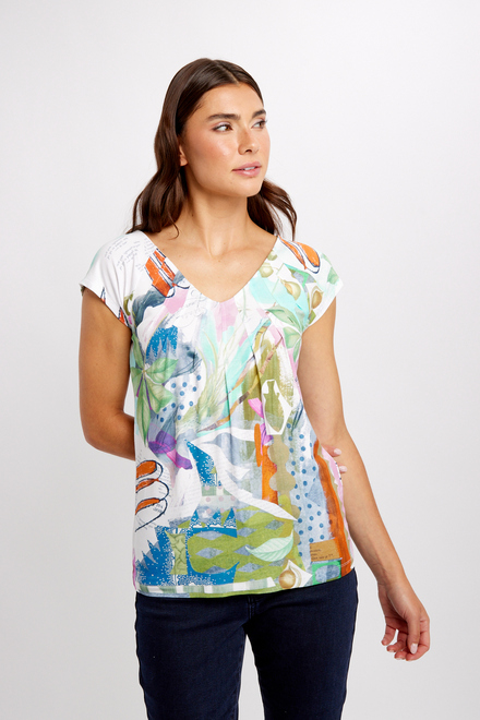 Abstract Pleated Summer Top Style 24600. As Sample. 3