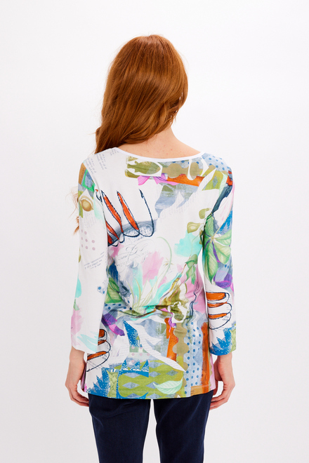 Abstract Keyhole Crewneck Top Style 24602-6609. As Sample. 2