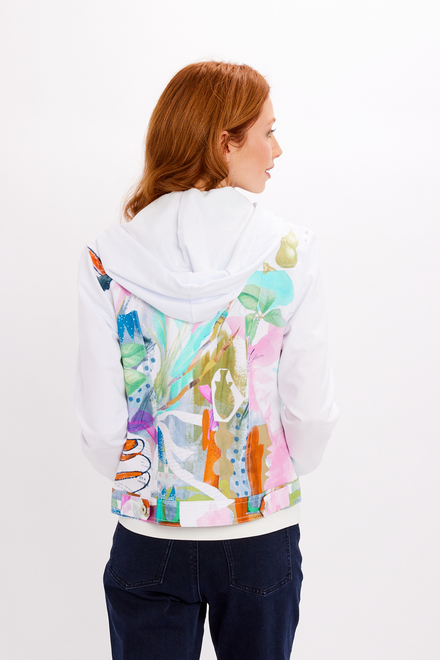 Hooded Abstract Everyday Jacket Style 24609-6609. As Sample. 2