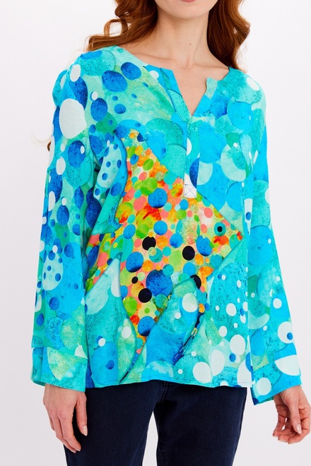 Abstract Dolman Oversized Blouse Style 24622-6609. As Sample. 3