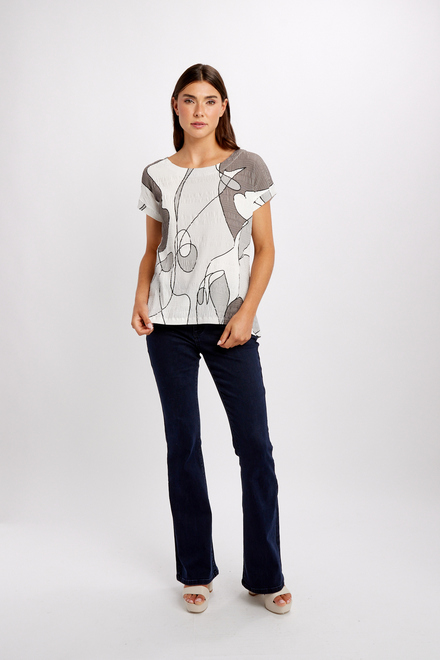 Abstract Boat Neck Summer Top Style 24665. As Sample. 3