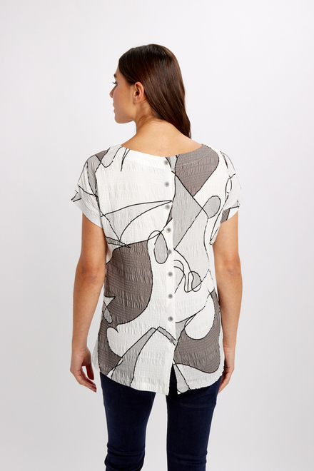 Abstract Boat Neck Summer Top Style 24665. As Sample. 2